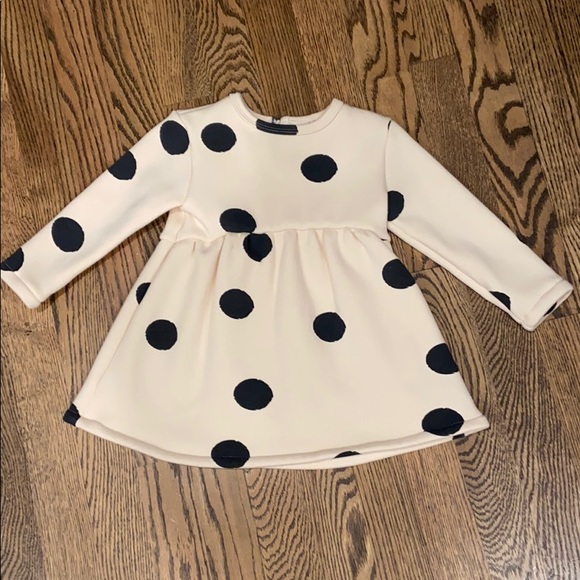 Zara Other - Zara black and white polka dot fleece dress